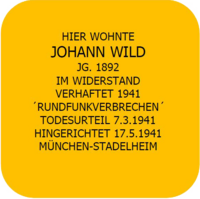 STOLPERSTEIN Johann Wild (Skizze)